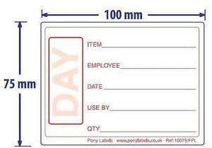 1000 Food Preparation Labels Prepped Prepare Self Adhesive Business Industry 4x3
