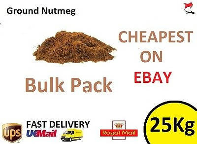 25 KG Ground Nutmeg Bulk Trade - Grade A Premium - Herbs & Spice Mix Seasoning