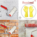 DIY Pattern Paint Roller Polyurethane Tool Brick Embossing Roller for Wall Decoration, Imitation Brick Pattern Embossing Cylinder Painting Roller  Stamp Roller Pattern Paint Roller Polyurethane Tool