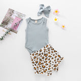 Baby Summer Clothing Newborn Infant Baby Girl Boy Costumes Clothes Sleeveless Floral Romper Shorts Outfits Set детская одежда