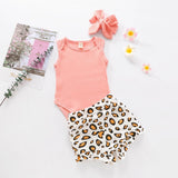 Baby Summer Clothing Newborn Infant Baby Girl Boy Costumes Clothes Sleeveless Floral Romper Shorts Outfits Set детская одежда