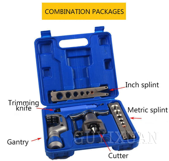Air conditioning refrigeration repair kit eccentric tapered flaring tool manual copper tube expander tool set