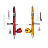 Airbrush 0.3mm Spray Gun Red/Gold Mini Metal Paint Sprayers Beauty Double Action Gravity Tool Cake Decorating Tools Car Airbrush