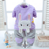 2017 Infant Clothes Toddler Children Spring Baby Girls Clothing Sets Rabbit Loves Patter T-shirt 2pcs Clothes Sets Girls Sets