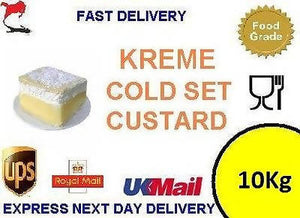 10Kg bulk Trade Bakers Cold Set Custard Powder - Cakes Egg Tarts Donuts Slices - 181107422923