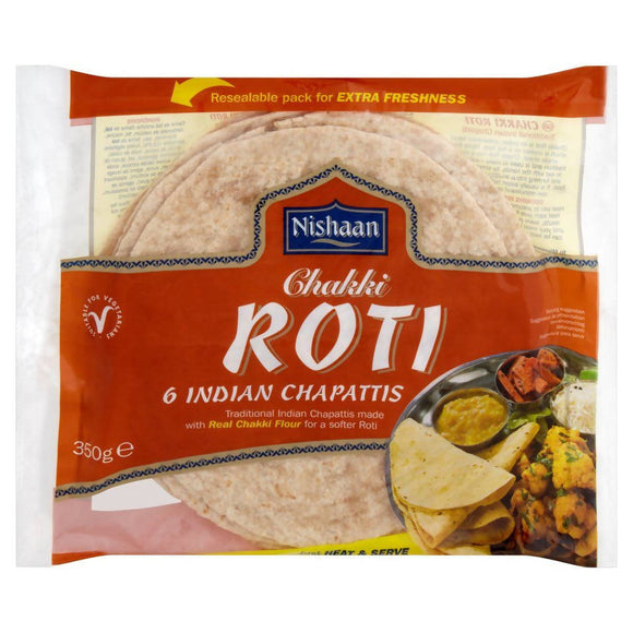 Nishaan Chakki Roti, Indian Chapattis 350g