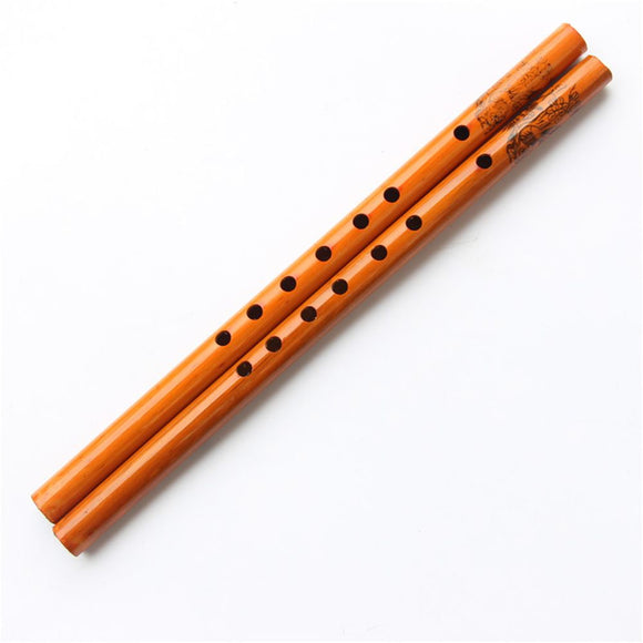 New 1pcs Bamboo Handmade Creative New 6-Hole Wood Color Musical Clarinet Chinese Traditional Flute Student Children Instruments