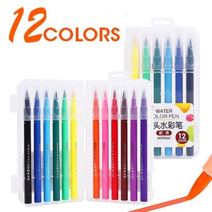 M&G 12/24/36/48 Colors Watercolor Brush Pen,Art Markers Painting supplies water color promarker drawing set stationery painting