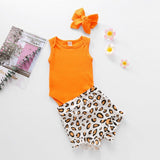 Baby Summer Clothing Newborn Infant Baby Girl Boy Costumes Clothes Sleeveless Floral Romper Shorts Outfits Set детская одежда