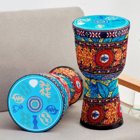 8inch Music With Strap School Live Performance Djembe Drum Stage Children Toys For Kids Home Colorful Painted Birthday Gifts