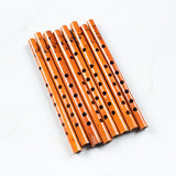 2PCS Chinese Traditional 6 Holes Bamboo Flute Vertical Flute Clarinet Student Musical Instrument Wooden Color For Kids Gift