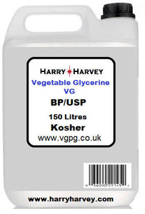 150 litre Vegetable Glycerine (VG) - Food Grade Glycerol E422 200L 185kg